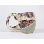 Carol McNicoll (b.1943) Mug twisted form signed 9.5cm high.