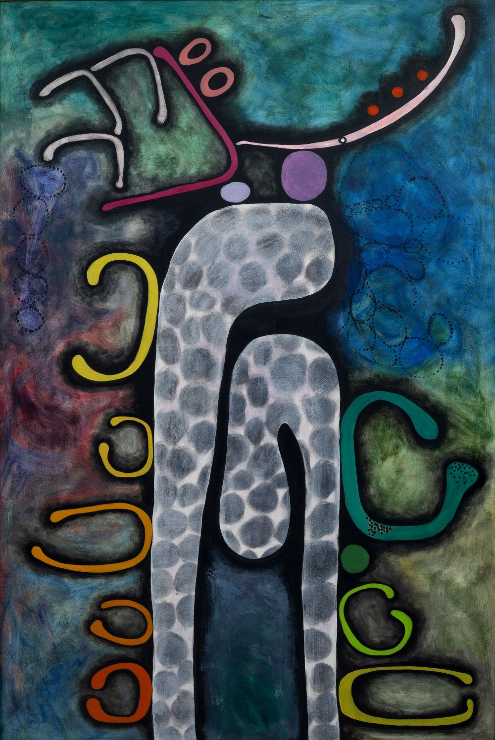 Desmond Morris (b.1928) Posture of Dominance, 1968 signed and dated (to reverse) mixed media on