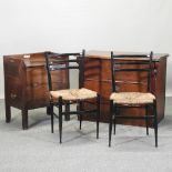 A 19th century mahogany tray top commode, 59cm,