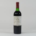 A bottle of Les Forts de Lator wine, 1975,