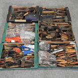A large collection of hand tools