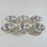 A set of six Egyptian silver bowls, Alexandria 1976-77,
