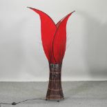 A contemporary lamp, in the form of a tulip,