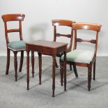 A pair of 19th century bar back dining chairs,