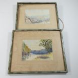 W T Oliver, early 20th century, landscape, watercolour, together with another by the same hand,