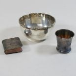 An early 20th century Egyptian silver bowl, 11cm,