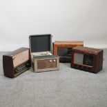 Three vintage radios,