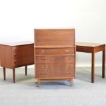 A 1970's teak bureau, 76cm,