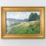 Wislin, 20th century, landscape, signed oil on canvas,