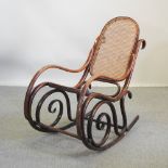 A Thonet style bentwood rocking chair