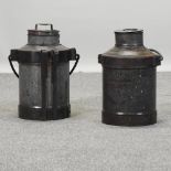 A vintage style metal milk churn, 38cm high,