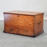 A 19th century pine carpenter's chest,
