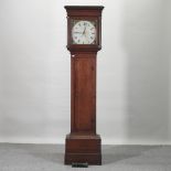 A 19th century oak cased longcase clock, with a painted dial,