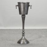 A metal floor standing wine cooler,