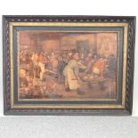 After Bruegel the elder, early 20th century, 'A Peasant Wedding', print,