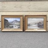 A pair of prints of landscapes, one after A de Breanski,