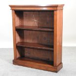 A Victorian mahogany dwarf open bookcase,