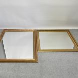 A gilt framed wall mirror, 151 x 110cm,