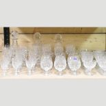 A collection of Royal Doulton and other cut glass drinking glasses,