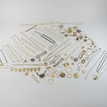 A collection of gold and costume jewellery