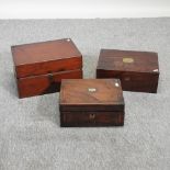 A Victorian wooden box, 36cm,