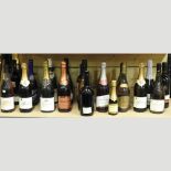 A collection of wine and sparkling wine