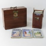 A 1920's RAC leather cased set of maps,