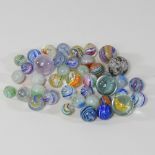 A collection of Victorian glass marbles,