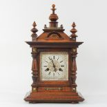 A 19th century walnut cased mantel clock,