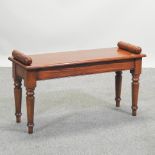 A Regency style oak window seat, of small proportions,