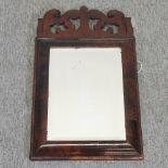 A George III mahogany wall mirror,