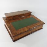 A 19th century walnut writing slope,