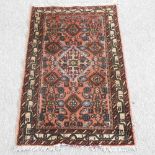 A Turkish woollen rug,