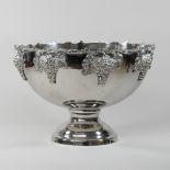 A plated punch bowl,