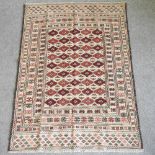 A Turkish rug, with all over design,