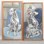 Attributed to C C Turner, dalmatians, oil on board, 122 x 60cm,