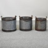 A vintage style metal bucket, 37cm diameter,