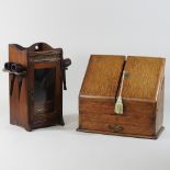 A Victorian oak stationery cabinet, 31cm,