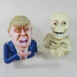 A Donald Trump money box, 16cm high,