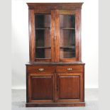 A Victorian mahogany cabinet bookcase,