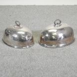 A Victorian silver plated meat cover,