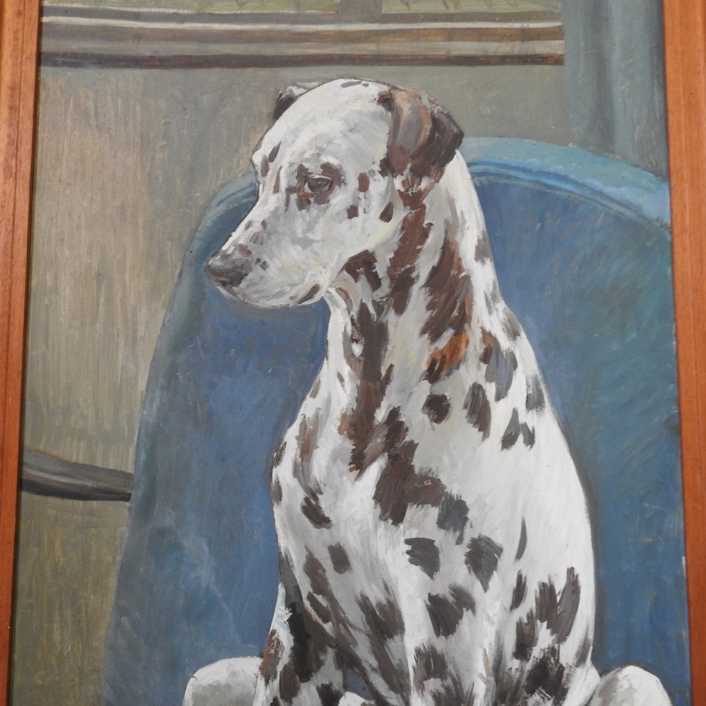 Attributed to C C Turner, dalmatians, oil on board, 122 x 60cm, - Image 4 of 6