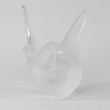 A Lalique Silvie frosted glass vase, signed Lalique France,