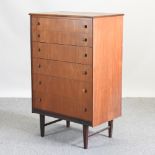 A 1970's teak chest of drawers,