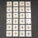 A collection of Minton tiles,