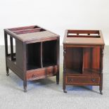 A mahogany and inlaid magazine rack, 52cm,