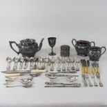 A Victorian silver plated tea set,