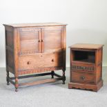 An oak side cabinet, 91cm,