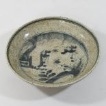 An oriental style pottery dish,