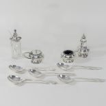 A silver mounted glass dressing table jar,